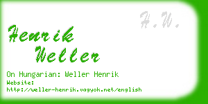 henrik weller business card